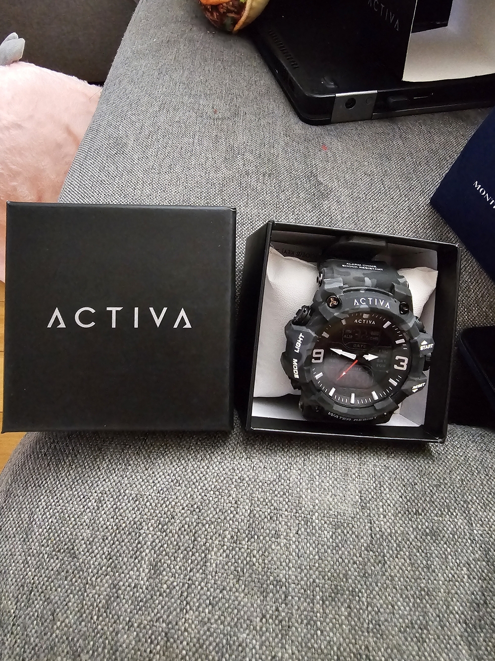 Activa Men's Black Sport Watch - Rugged Digital-Analog Design